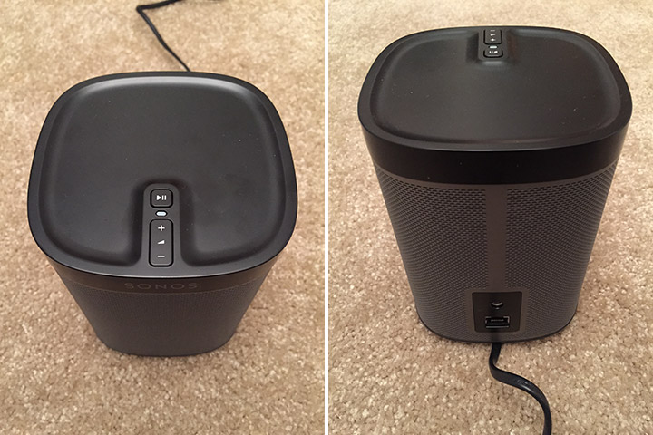 The top and back of the Sonos PLAY:1