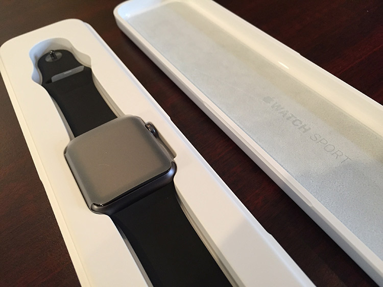 Unboxing an Apple Watch Sport