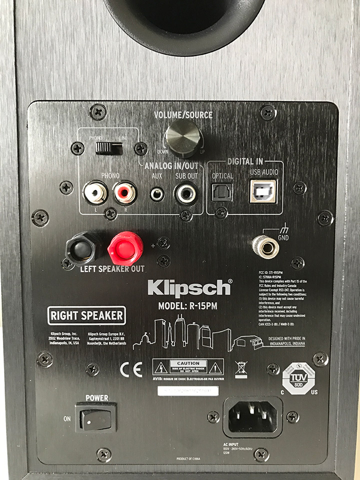 Klipsch Inputs